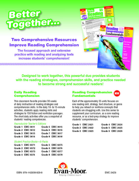 Fundamentals　Comprehension　Reading　Evan-Moor　Grade