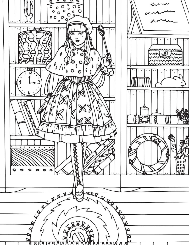 Victorian Fashion- Colouring Book for Adults