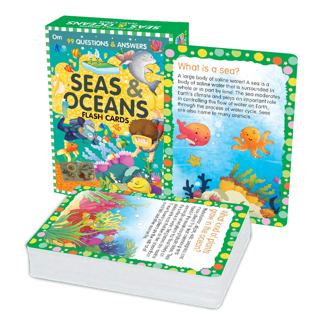 99 Questions and Answers Seas and Oceans Flash Cards