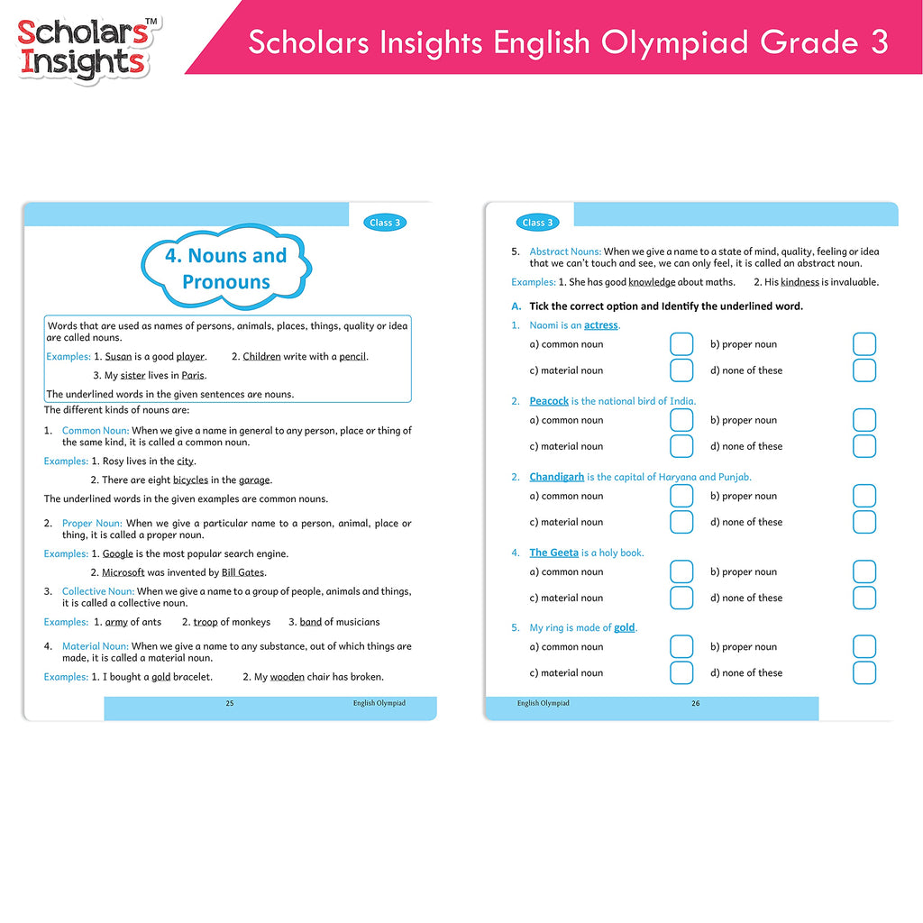 Scholars Insights English Olympiad Class 3 Books