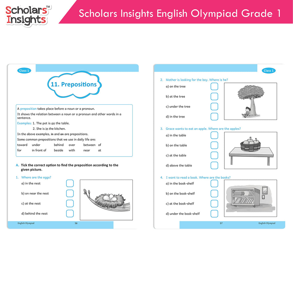 Scholars Insights English Olympiad Class 1 Books