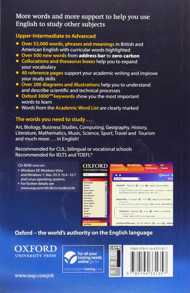 Oxford student's dictionary (for learners using English to study other subjects)