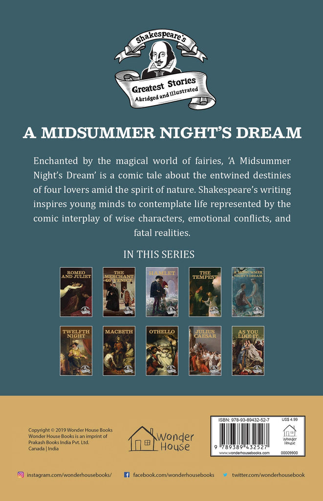 A Midsummer Night's Dream A Midsummer Night's Dream : Shakespeare’s Greatest Stories (Abridged and Illustrated) 9-12 years BookyNotes 
