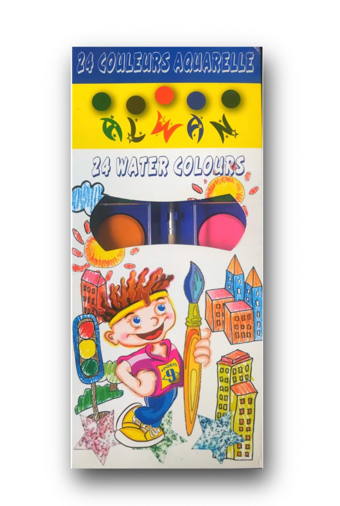 ALWAN 24 Water Colours Coloring & Activity BookyNotes 