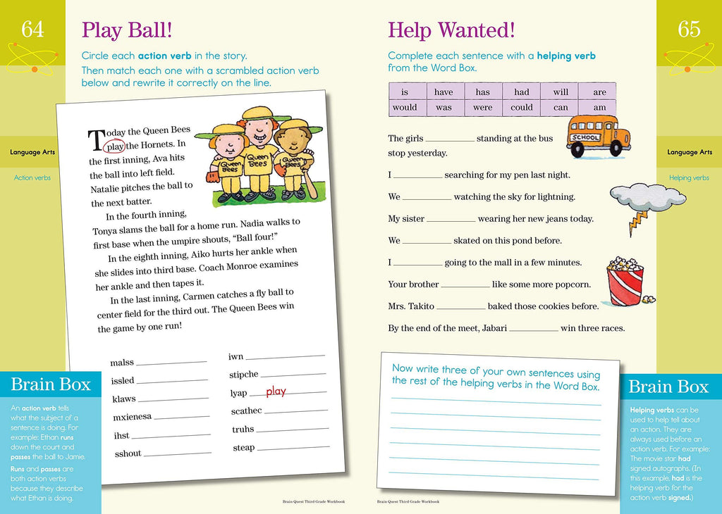 Brain Quest WorkBook Grade 3 6-9 years BookyNotes 
