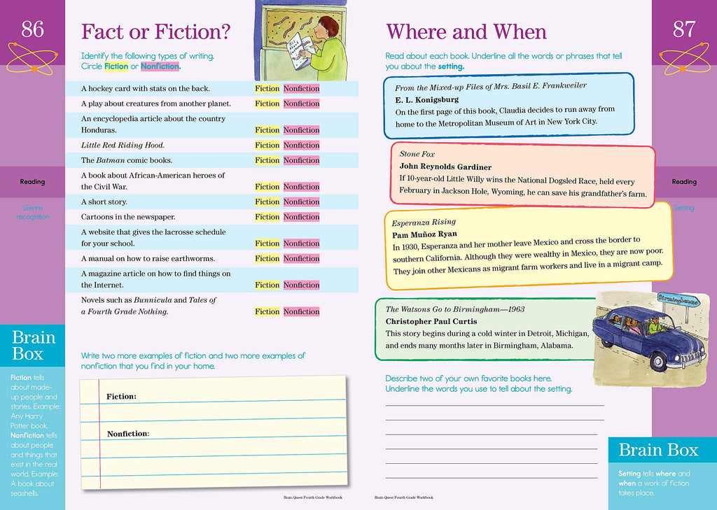 Brain Quest WorkBook Grade 4 6-9 years BookyNotes 
