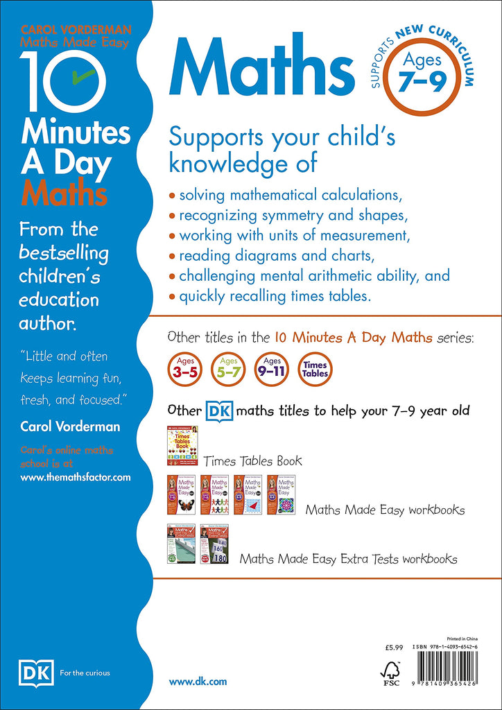 10 Minutes A Day Maths Ages 7-9