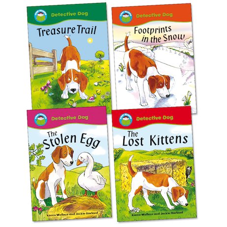 Start Reading, Level 5, Book Band green, 4 Book Set, detective dog 5-6 years