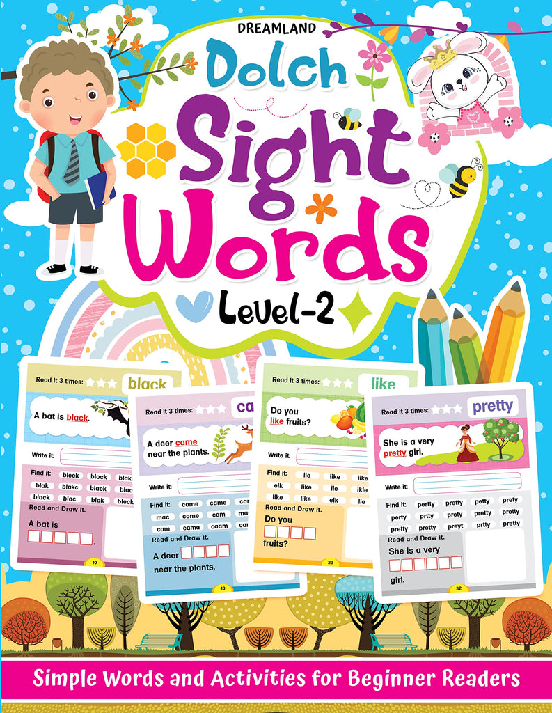 Dolch Sight Words Level 2 for Children Age 4 -8 Years - Simple Words and Activities for Beginner Readers 6-9 years BookyNotes 