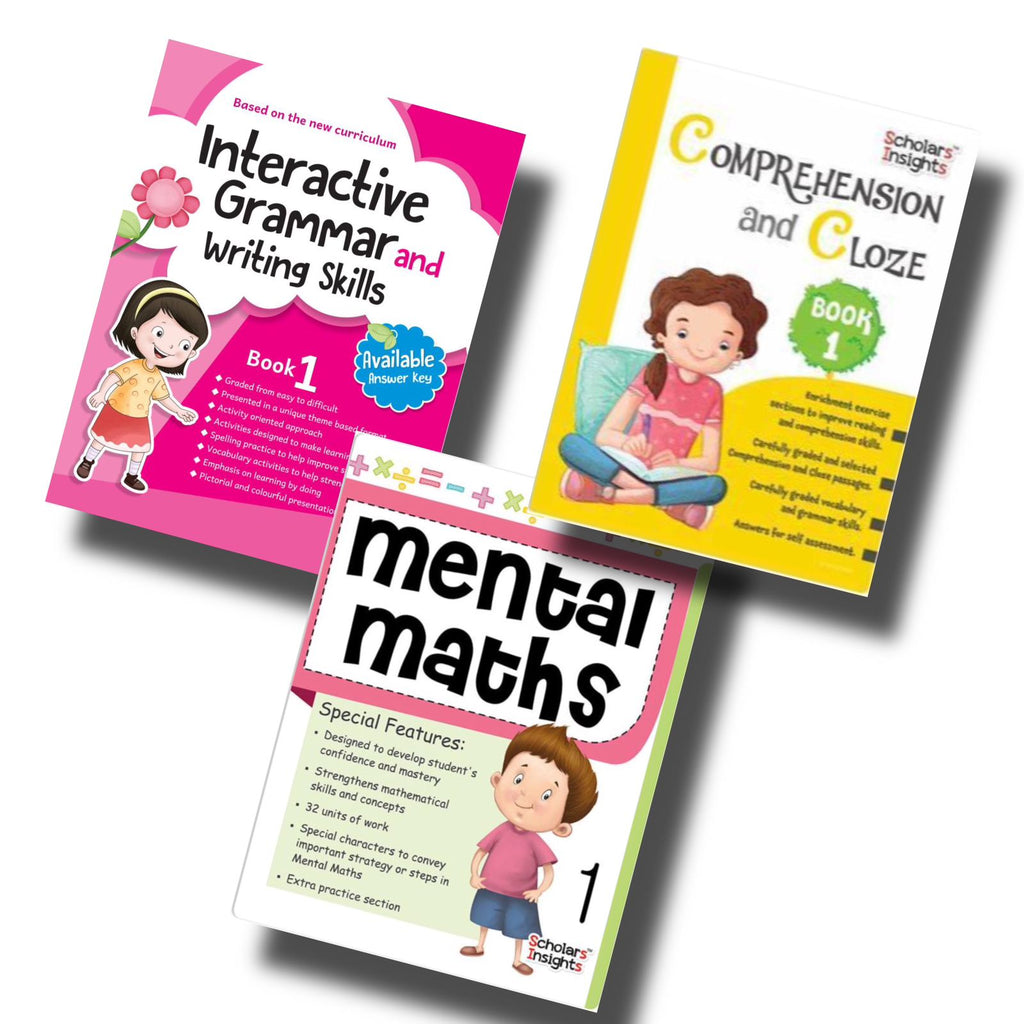 Interactive Grammar and Writing, Comprehension and Cloze, Mental Math Grade 1