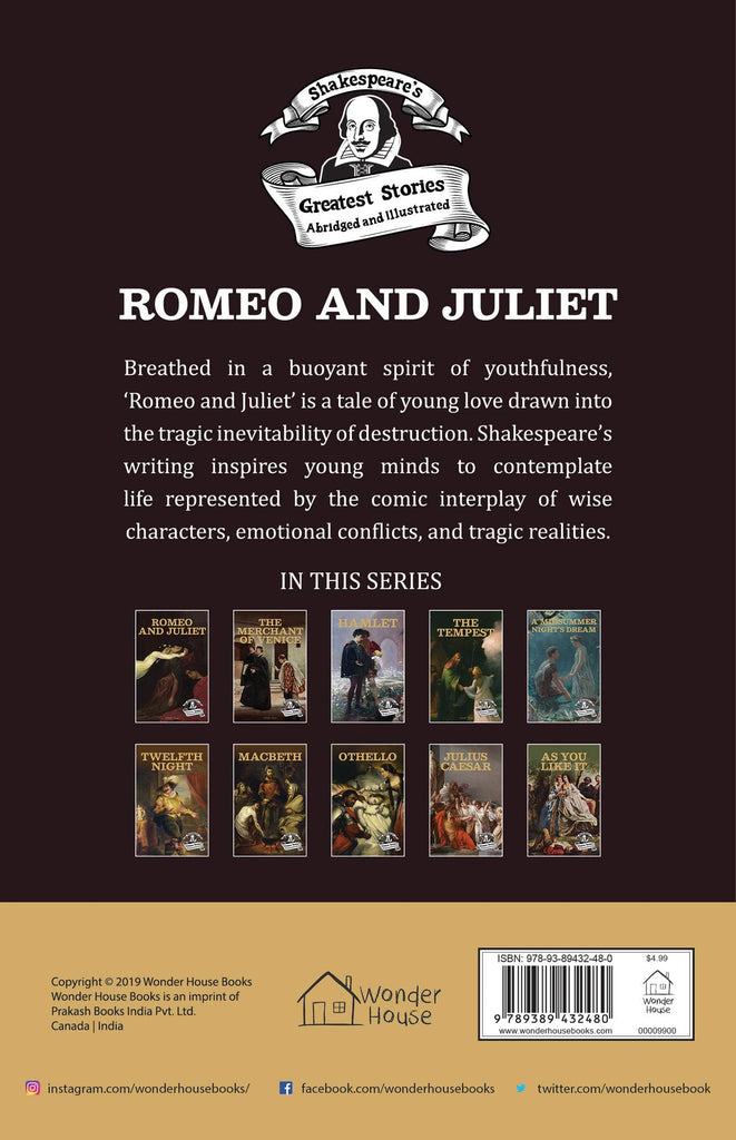 Romeo And Juliet Shakespeare’s Greatest Stories For Children (Abridged and Illustrated) 9-12 years BookyNotes 