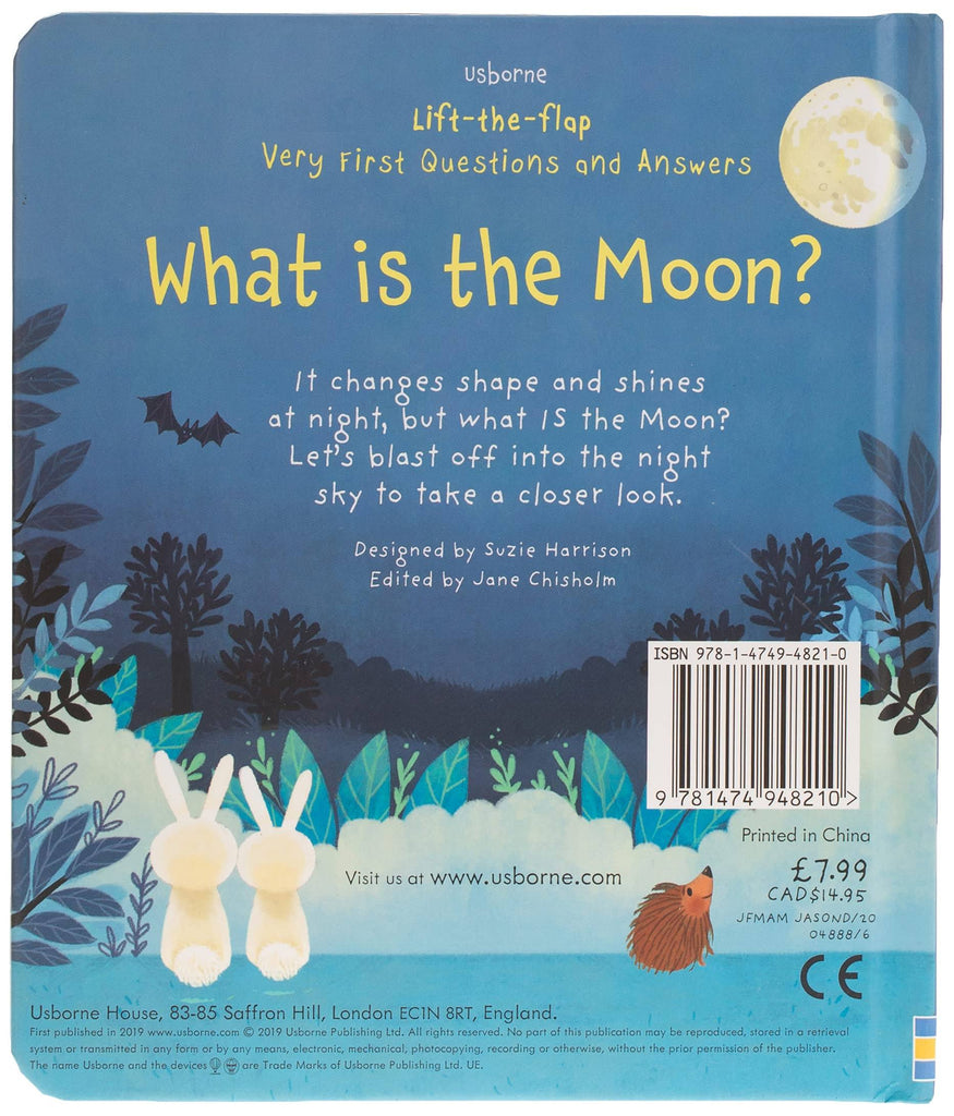 What is the Moon? Usborne Lift-the-flap Very First Questions and Answers 0-5 years BookyNotes 
